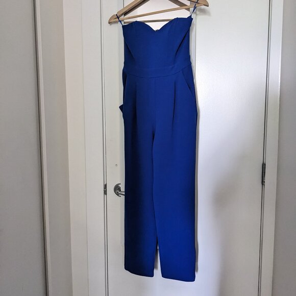 NEW Women's Strapless Jumpsuit, cobalt, Size 00 - Picture 4 of 5